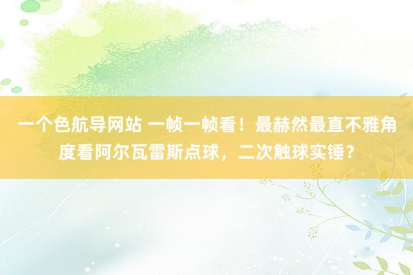 一个色航导网站 一帧一帧看！最赫然最直不雅角度看阿尔瓦雷斯点球，二次触球实锤？