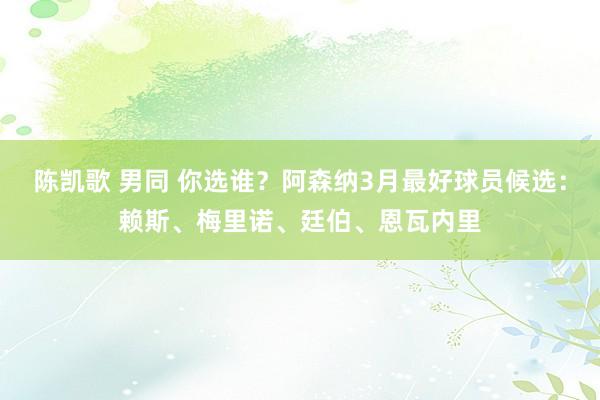 陈凯歌 男同 你选谁？阿森纳3月最好球员候选：赖斯、梅里诺、廷伯、恩瓦内里